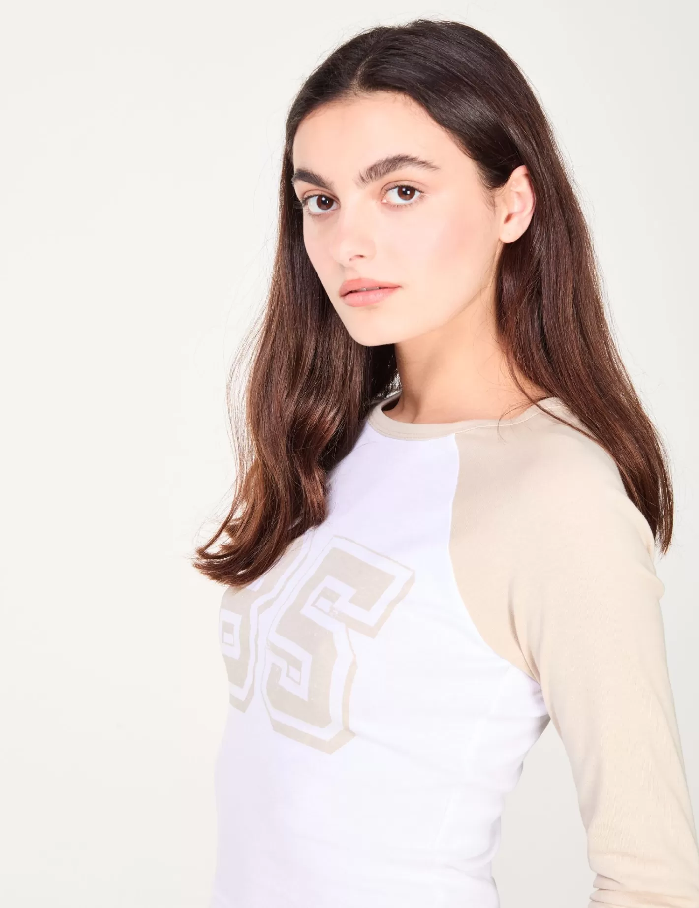 T-shirt 85 à manches longues bicolore blanc et ^Jennyfer Online