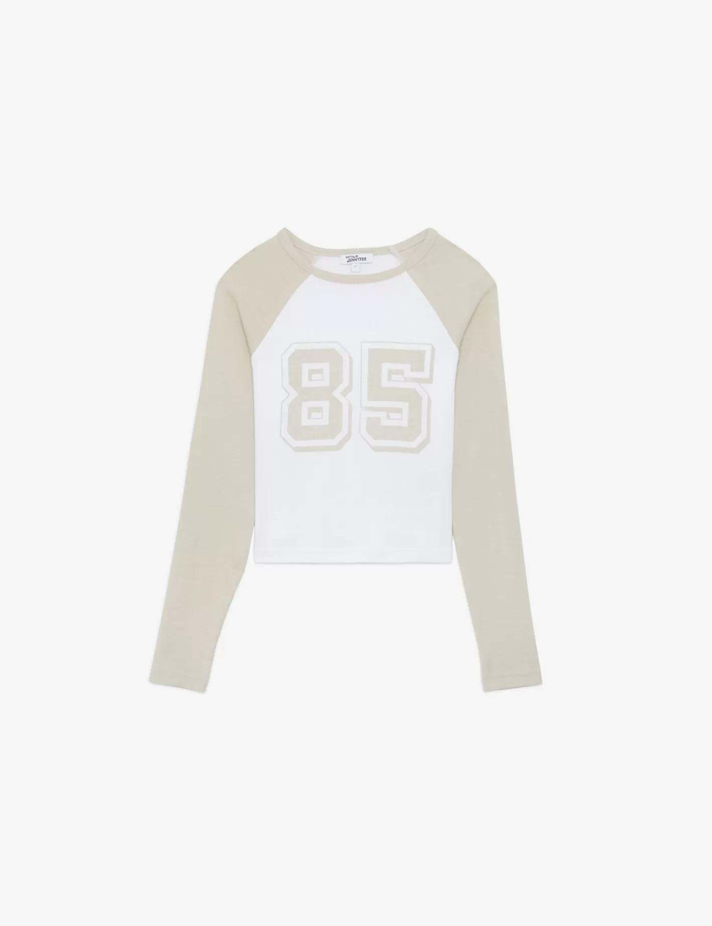 T-shirt 85 à manches longues bicolore blanc et ^Jennyfer Online